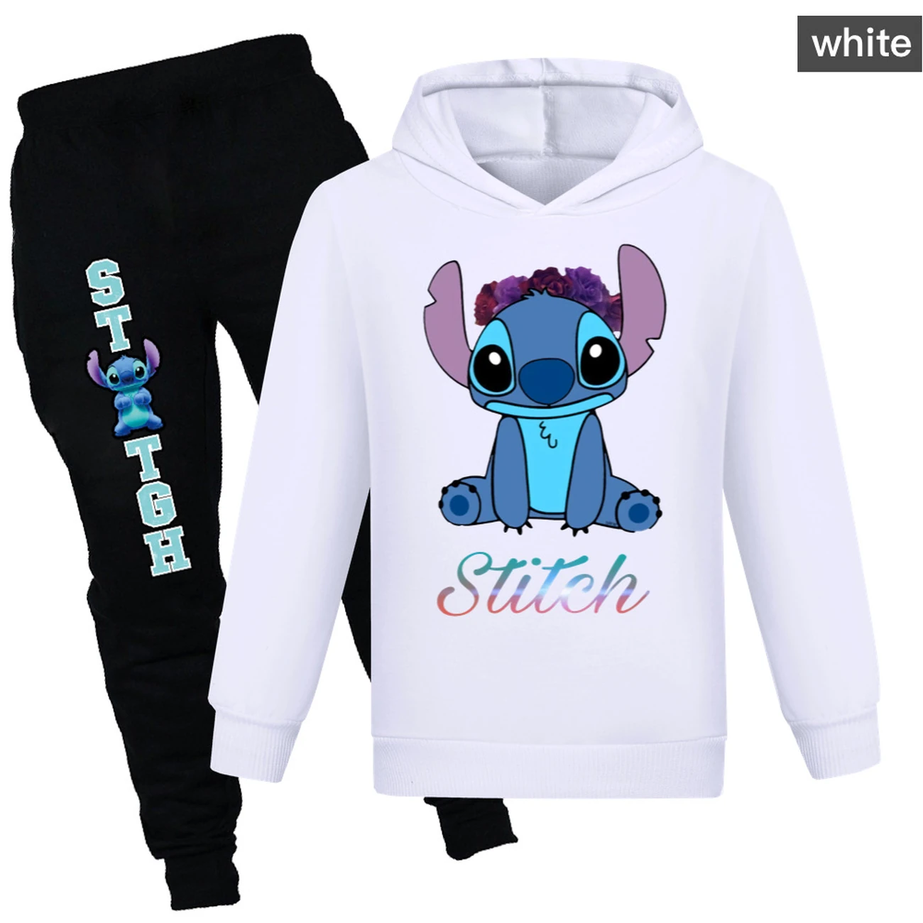 Kids’ Hoodie & Jogger Set — 1137 Edition, Style 01 · White