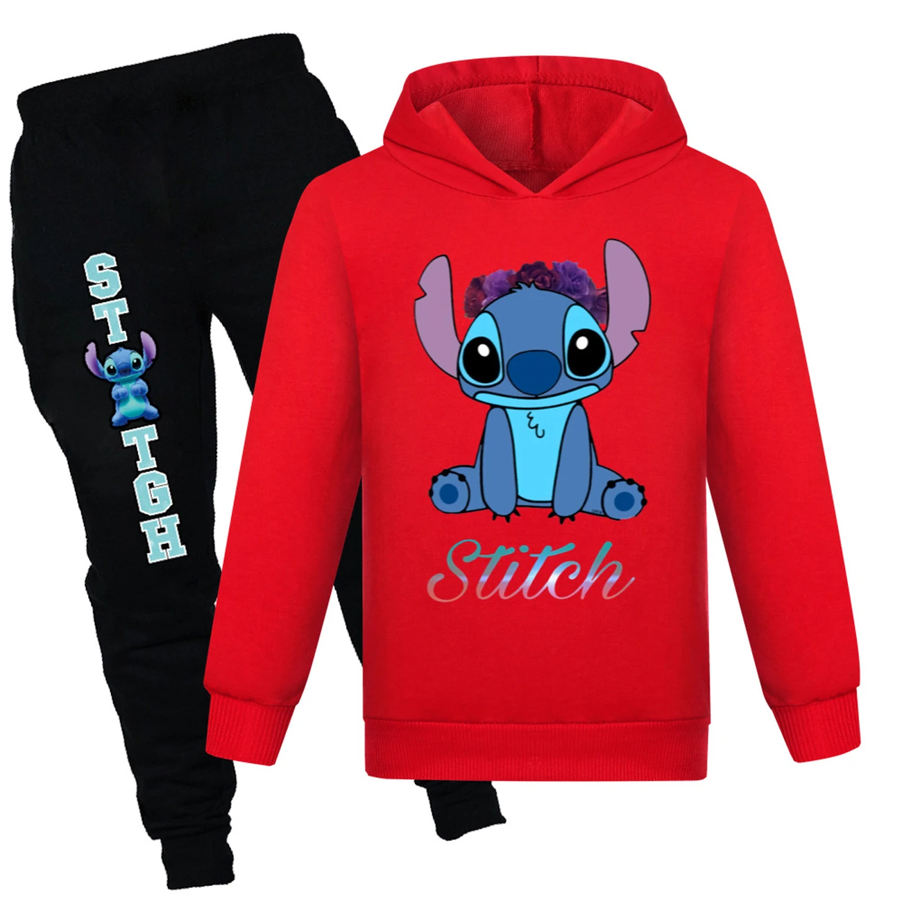 Kids’ Hoodie & Jogger Set — 1137 Edition, Style 03 · Red