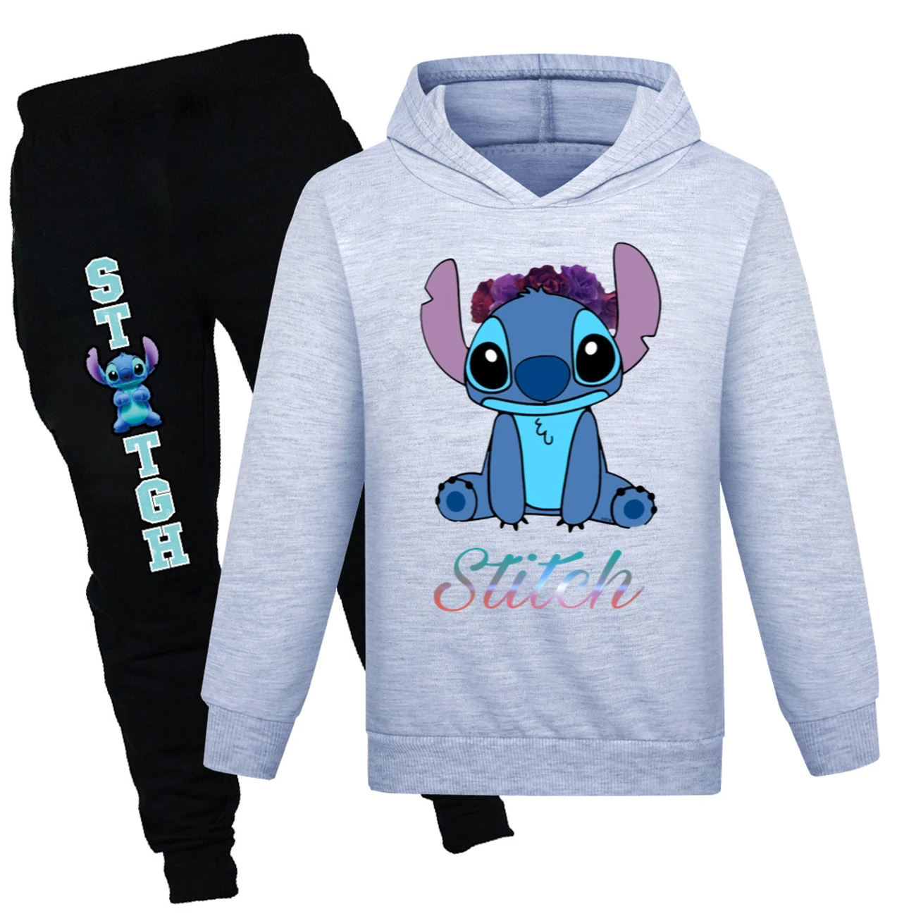 Kids’ Hoodie & Jogger Set — 1137 Edition, Style 05 · Grey