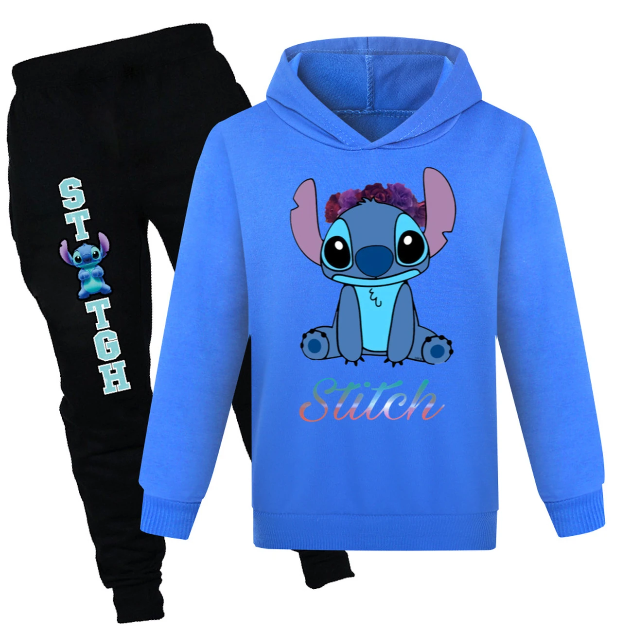 Kids’ Hoodie & Jogger Set — 1137 Edition, Style 10 · Deep Blue