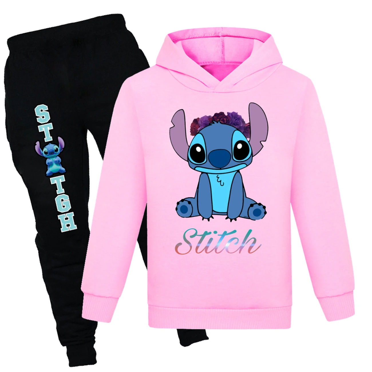 Kids’ Hoodie & Jogger Set — 1137 Edition, Style 11 · Pink