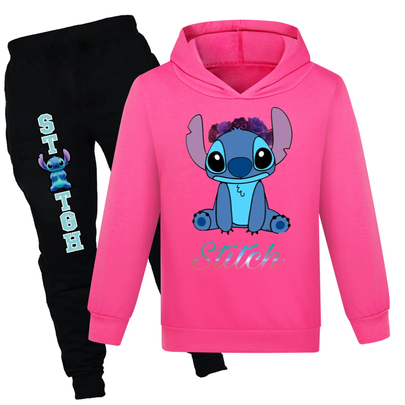 Kids’ Hoodie & Jogger Set — 1137 Edition, Style 12 · Rose