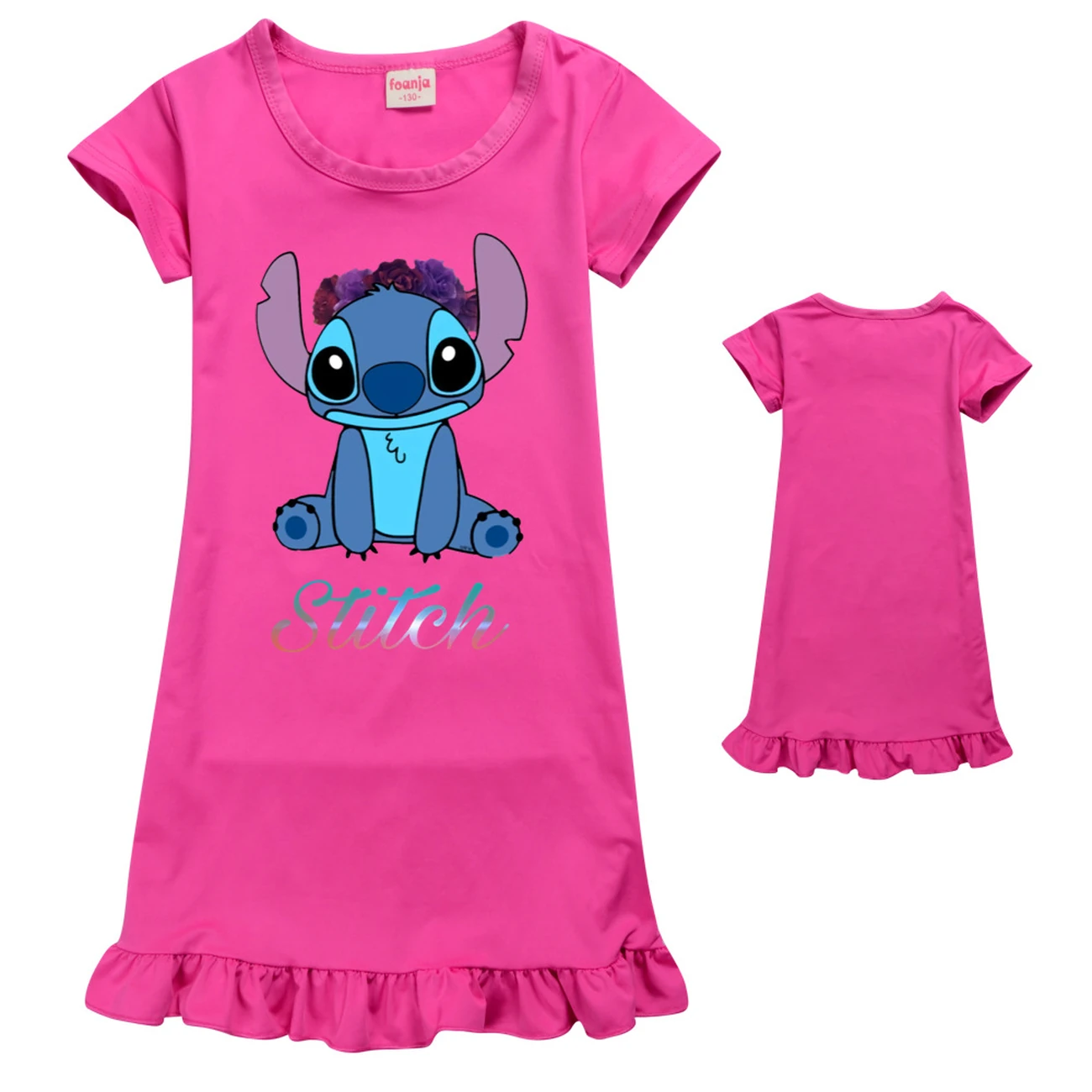 Girls’ Ruffle-Hem Lounge Dress — 1137 Edition, Style 10 · Rose