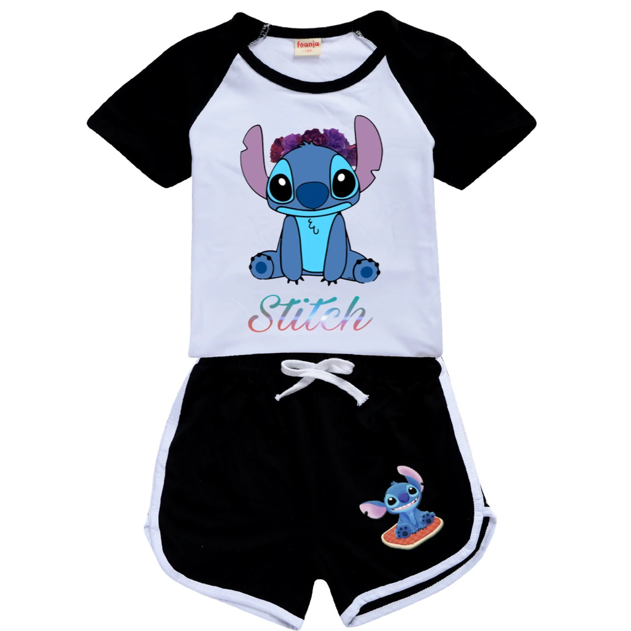 Kids’ Tee & Shorts Active Set — 1137 Edition, Style 02 · Set · Black