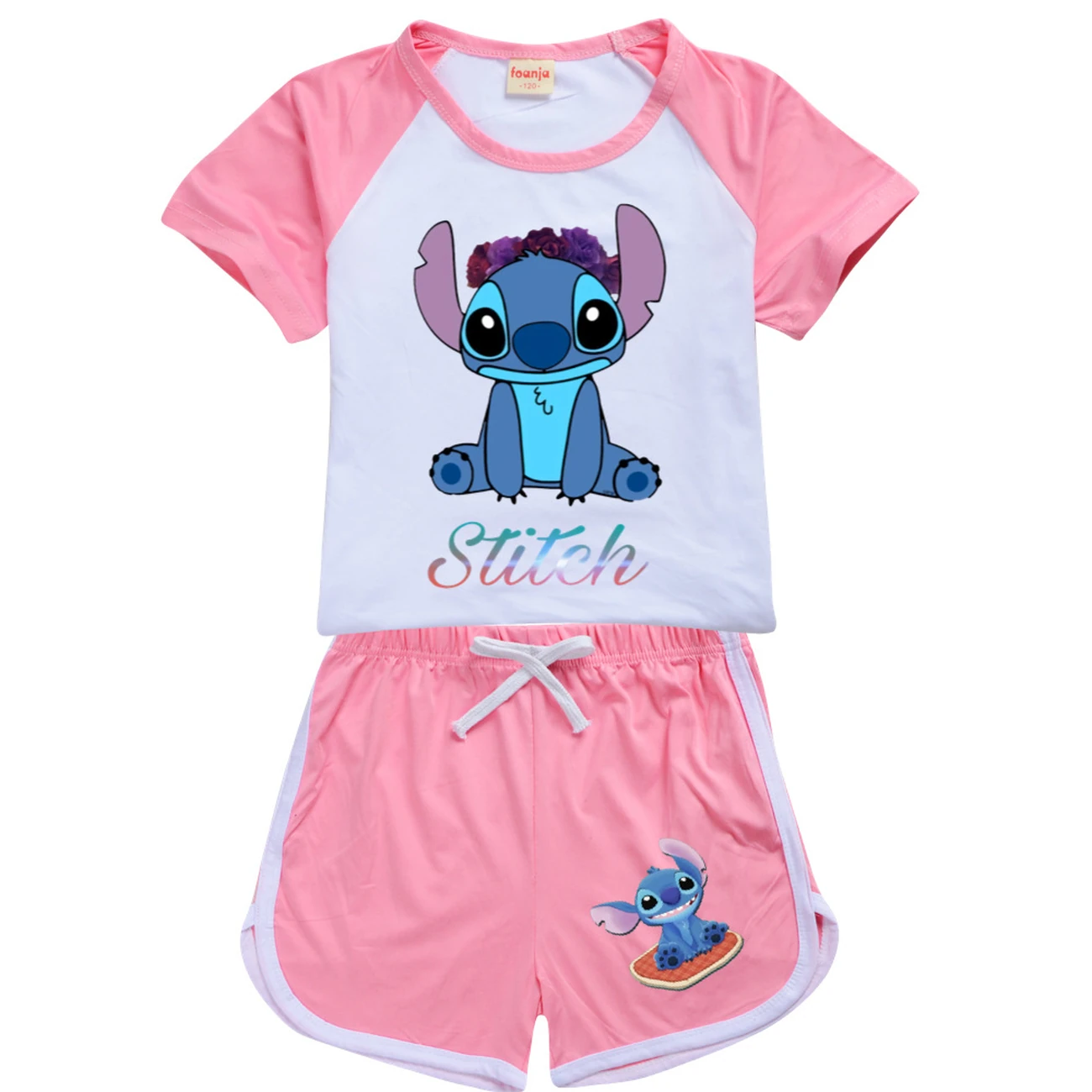 Kids’ Tee & Shorts Active Set — 1137 Edition, Style 05 · Set · Pink