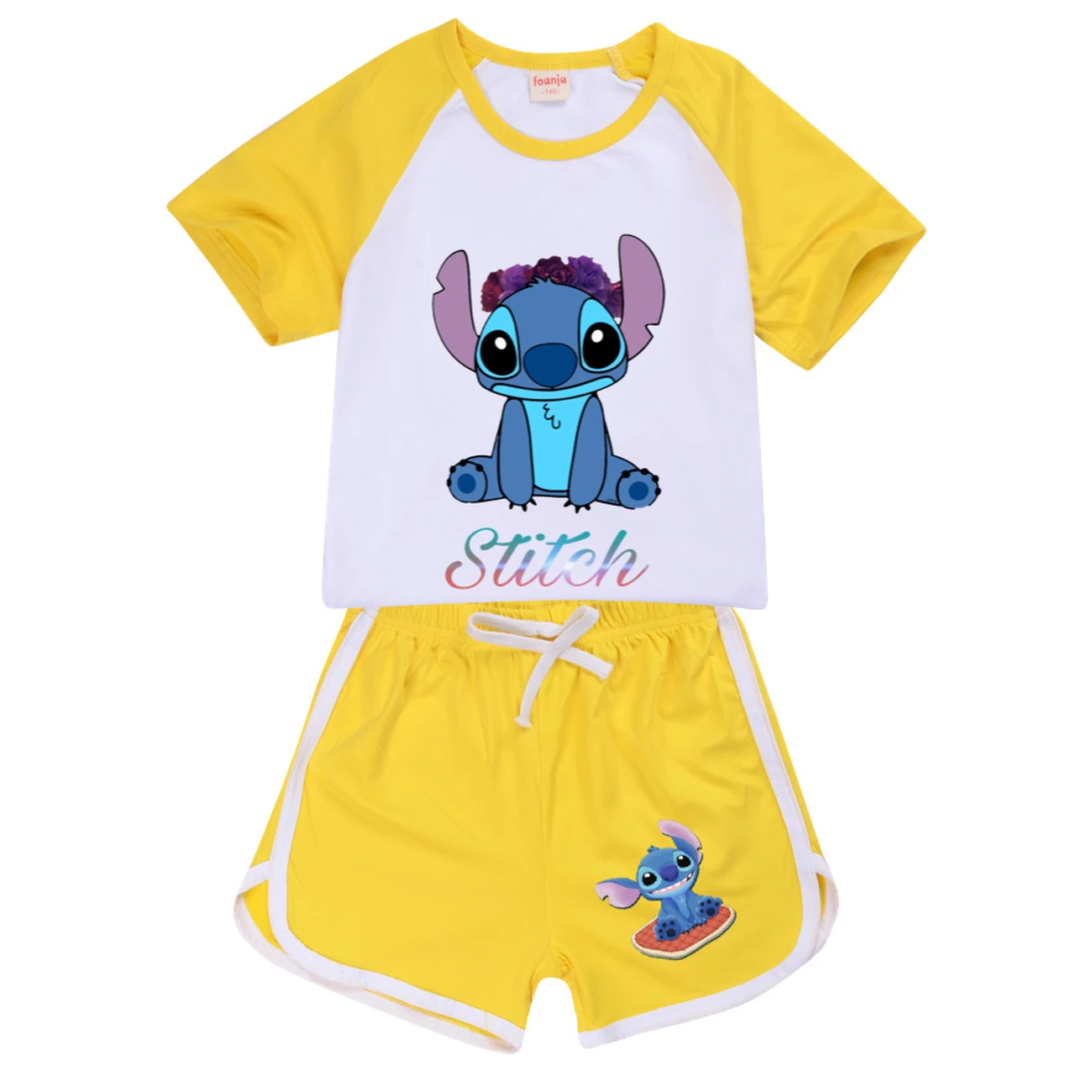 Kids’ Tee & Shorts Active Set — 1137 Edition, Style 08 · Set · Yellow