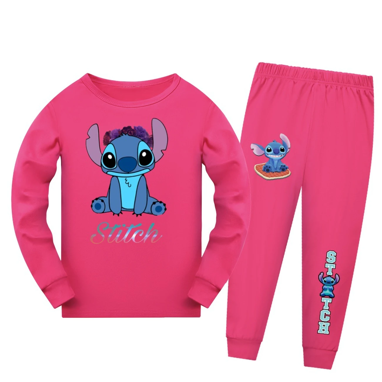 Kids’ Long-Sleeve Lounge Set — 1137 Edition, Style 05 · Set · Rose