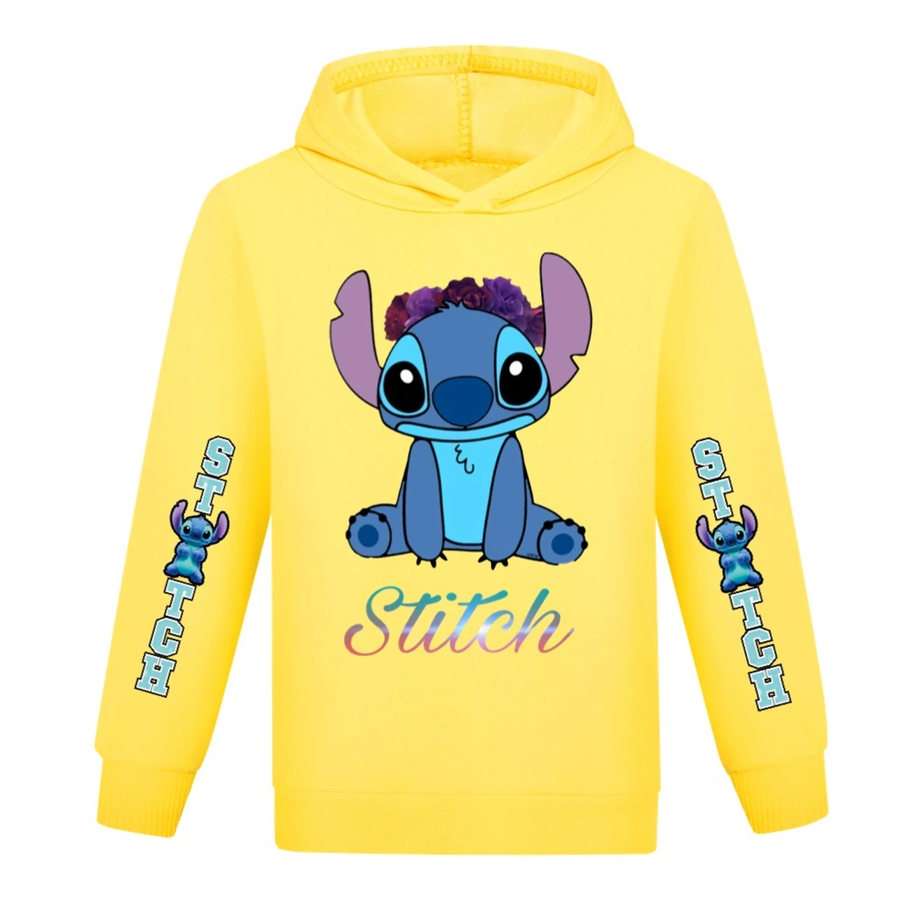 Kids’ Graphic Hoodie — 1137 Collection B, Style 02 · Yellow