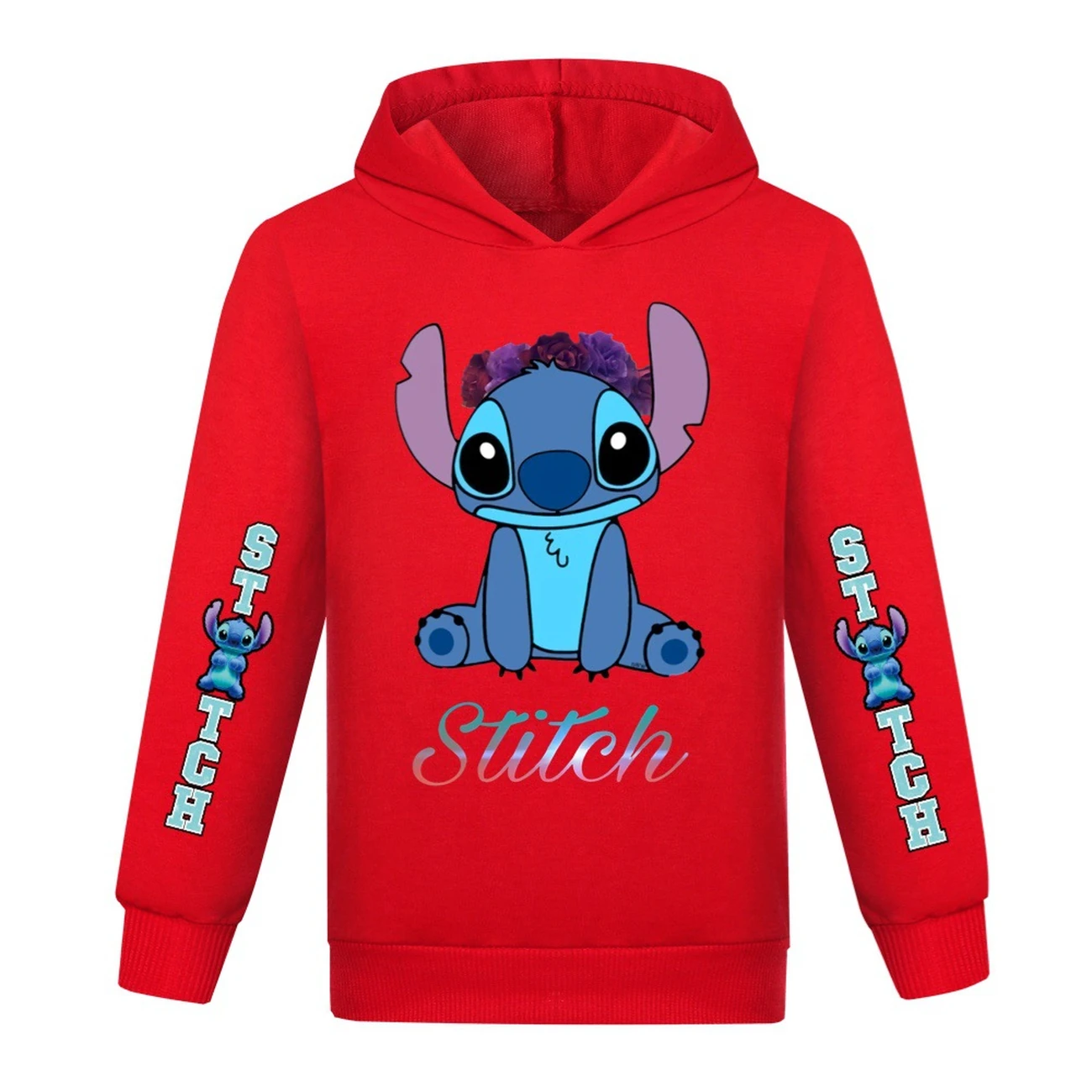 Kids’ Graphic Hoodie — 1137 Collection B, Style 03 · Red