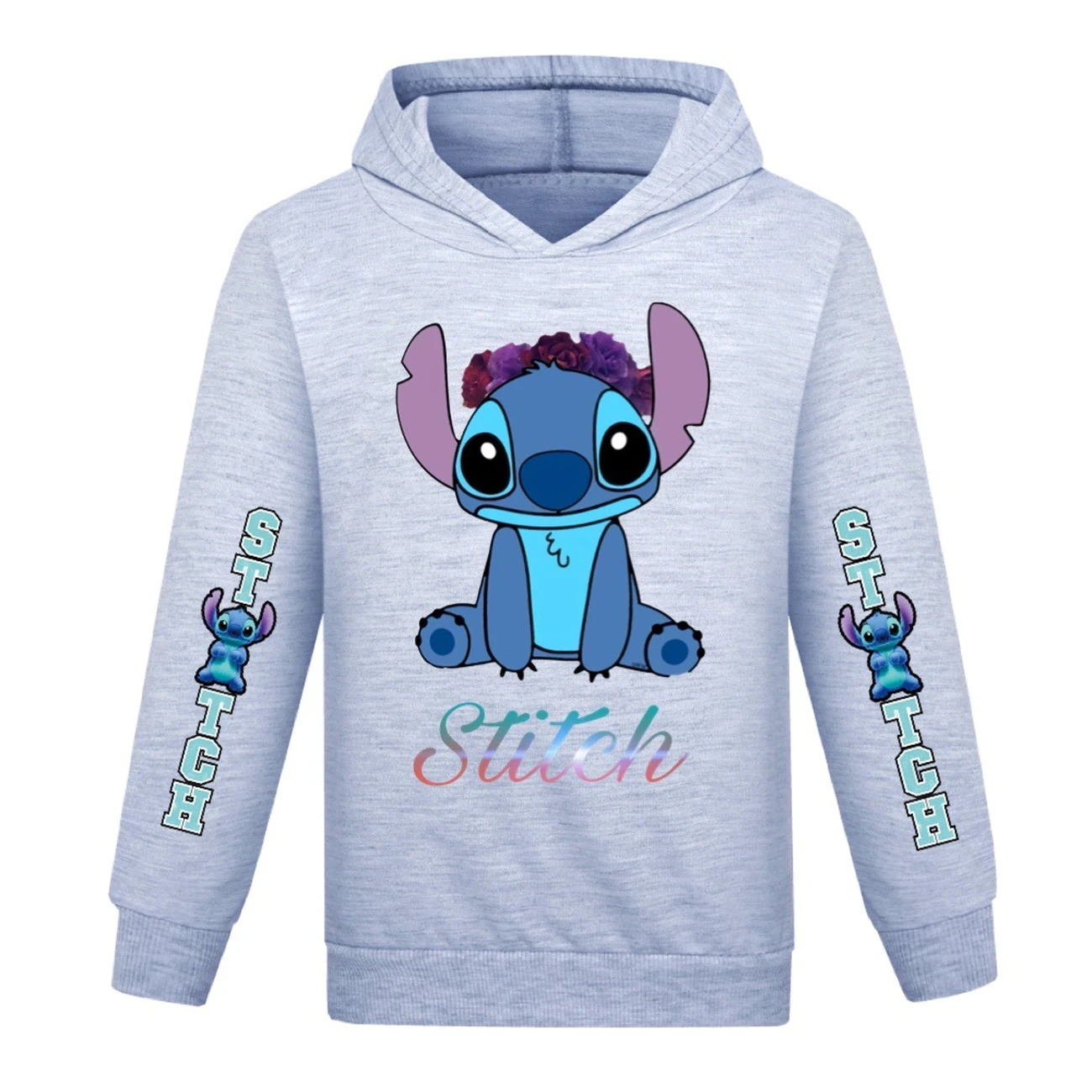 Kids’ Graphic Hoodie — 1137 Collection B, Style 05 · Grey