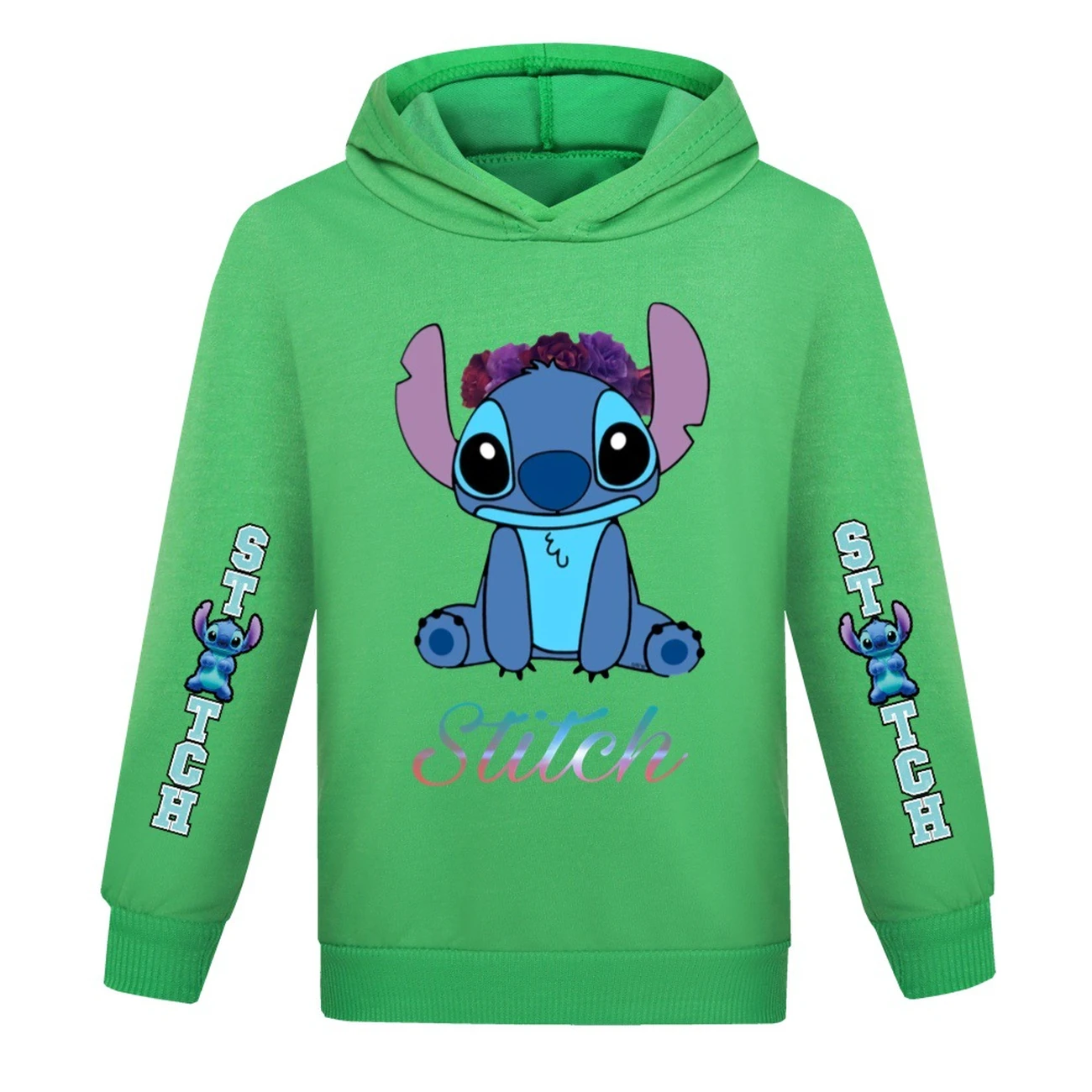 Kids’ Graphic Hoodie — 1137 Collection B, Style 06 · Green