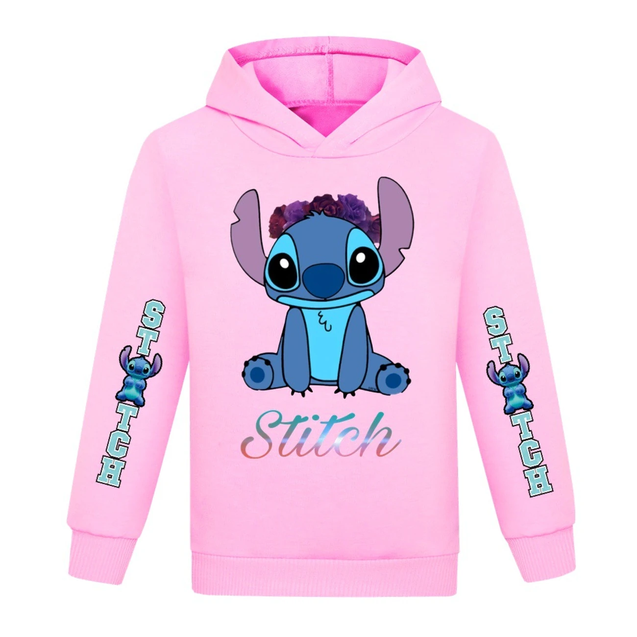 Kids’ Graphic Hoodie — 1137 Collection B, Style 11 · Pink