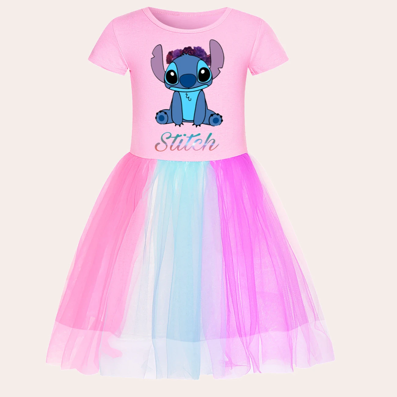 Girls’ Rainbow Tulle Dress — 1137 Edition product view