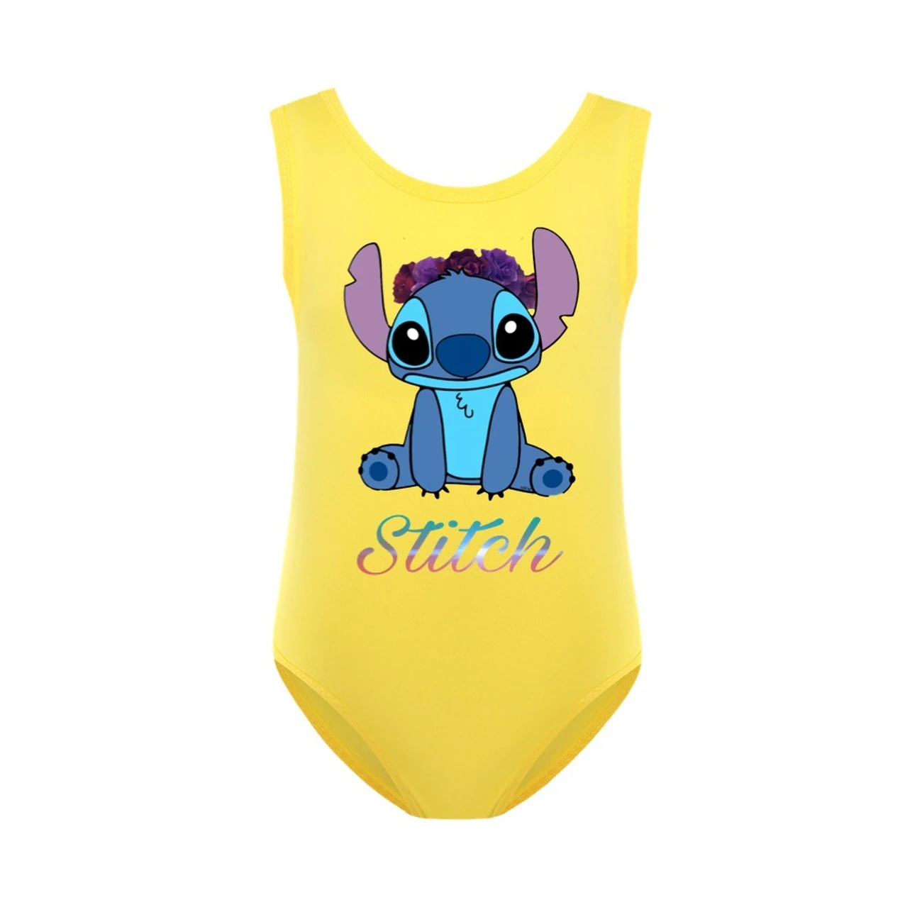 Girls’ One-Piece Swimsuit — 1137 Edition, Style 02 · Yellow
