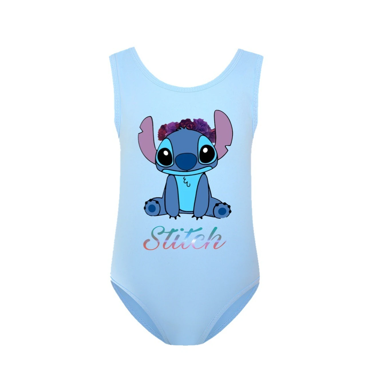 Girls’ One-Piece Swimsuit — 1137 Edition, Style 07 · Sky Blue