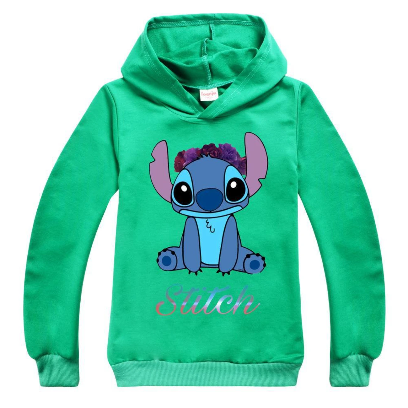 Kids’ Graphic Hoodie — 1137 Collection A, Style 06 · Green
