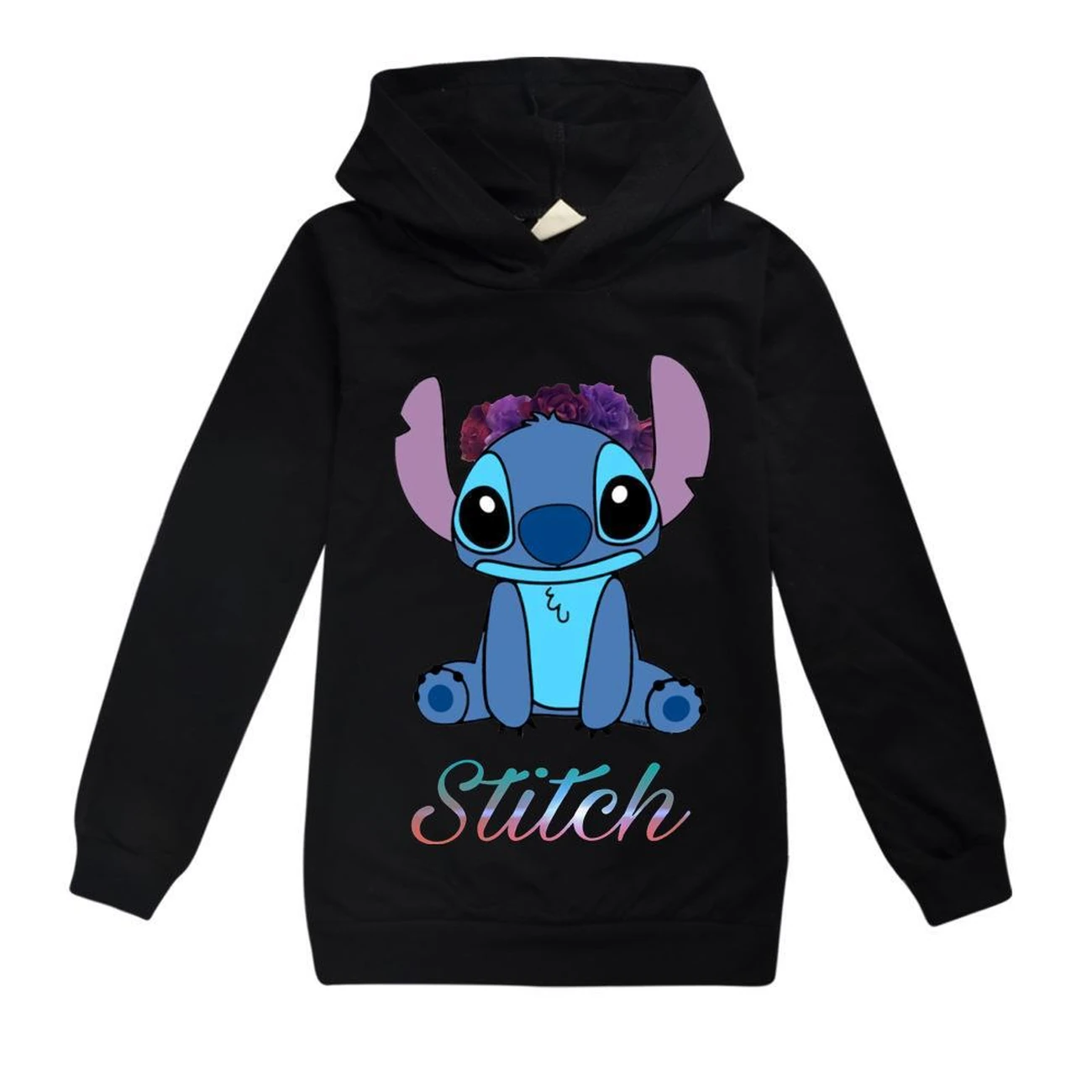 Kids’ Graphic Hoodie — 1137 Collection A, Style 07 · Black