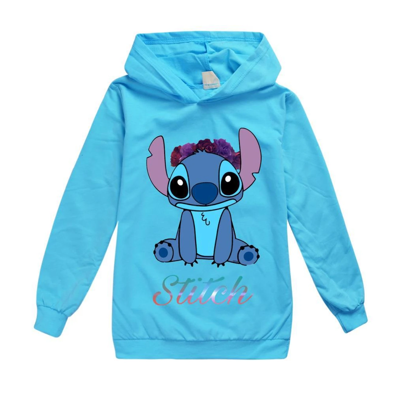 Kids’ Graphic Hoodie — 1137 Collection A, Style 08 · Light Blue