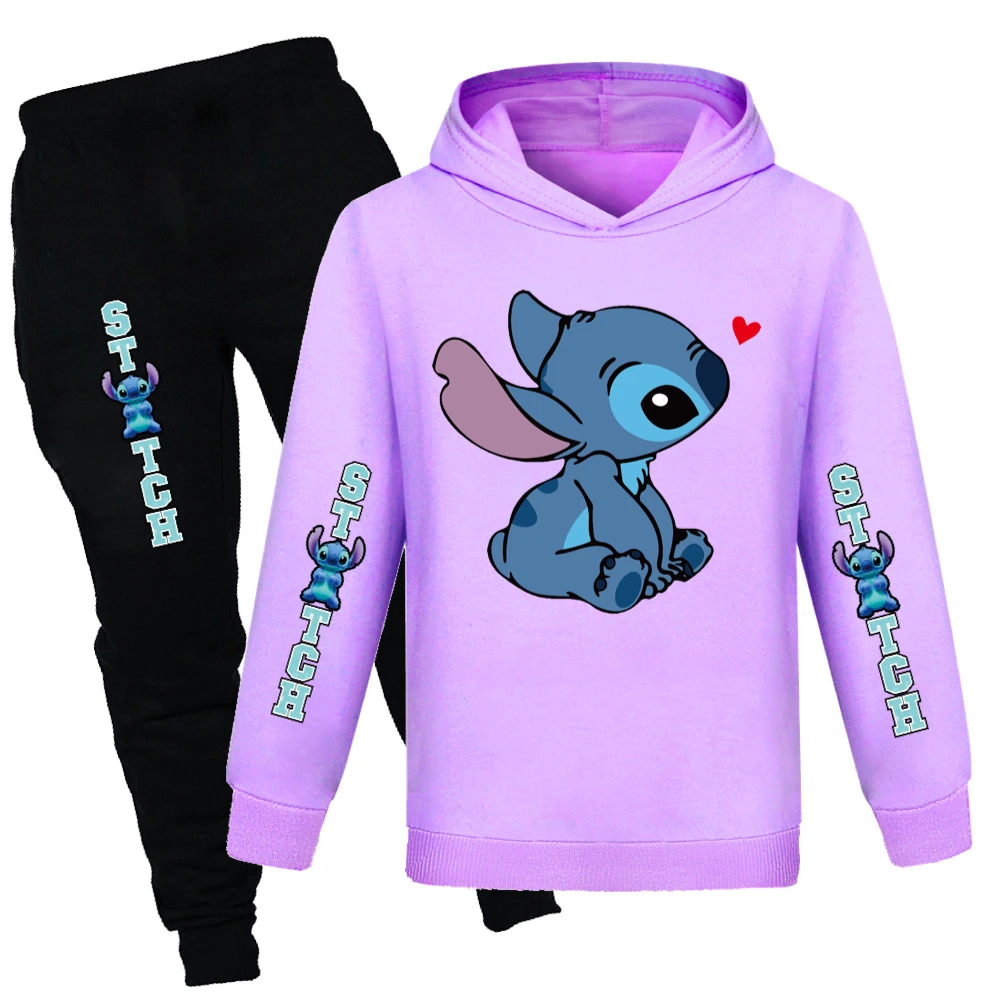 Kids’ Hoodie & Jogger Set — 1309, Style 04 · Purple