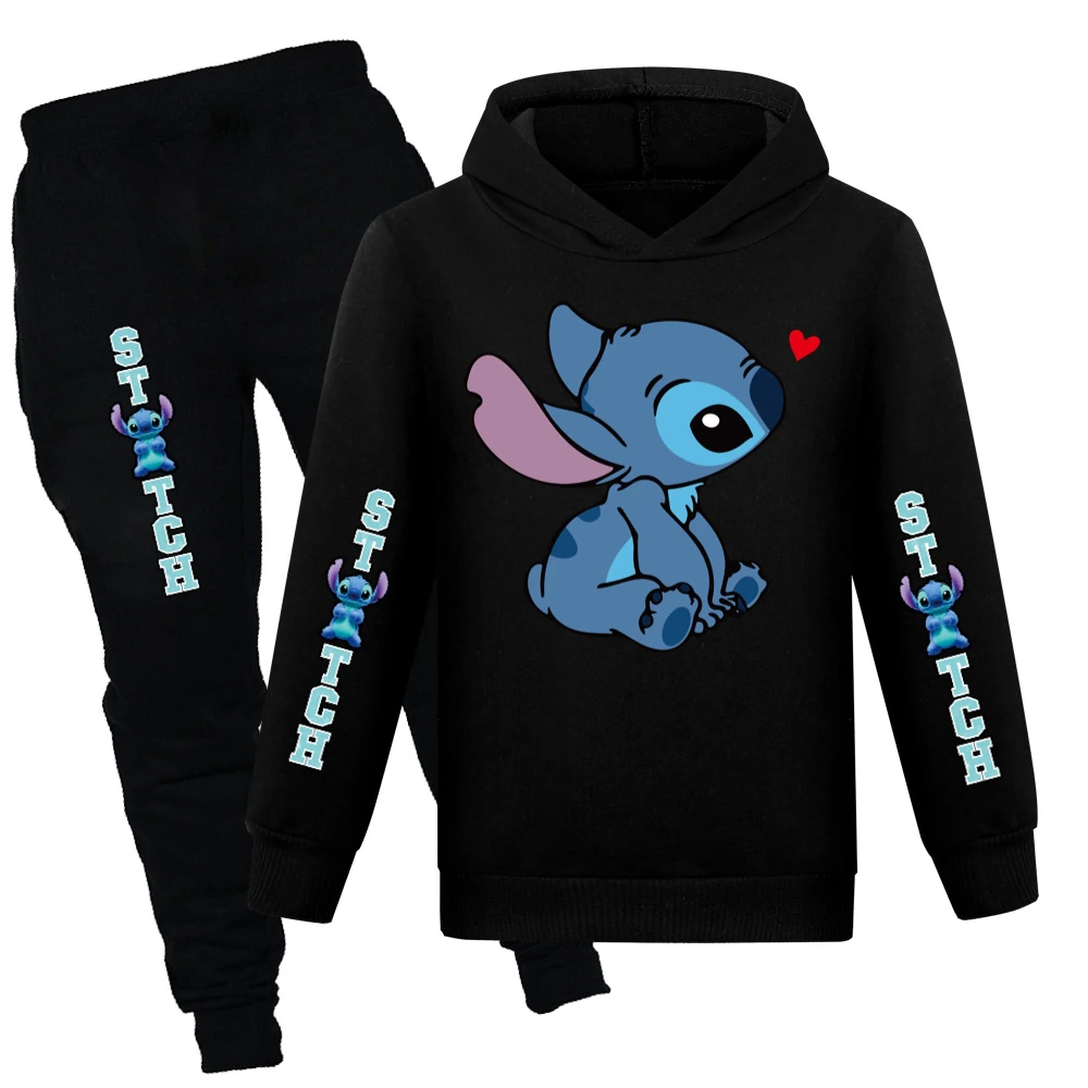 Kids’ Hoodie & Jogger Set — 1309, Style 07 · Black