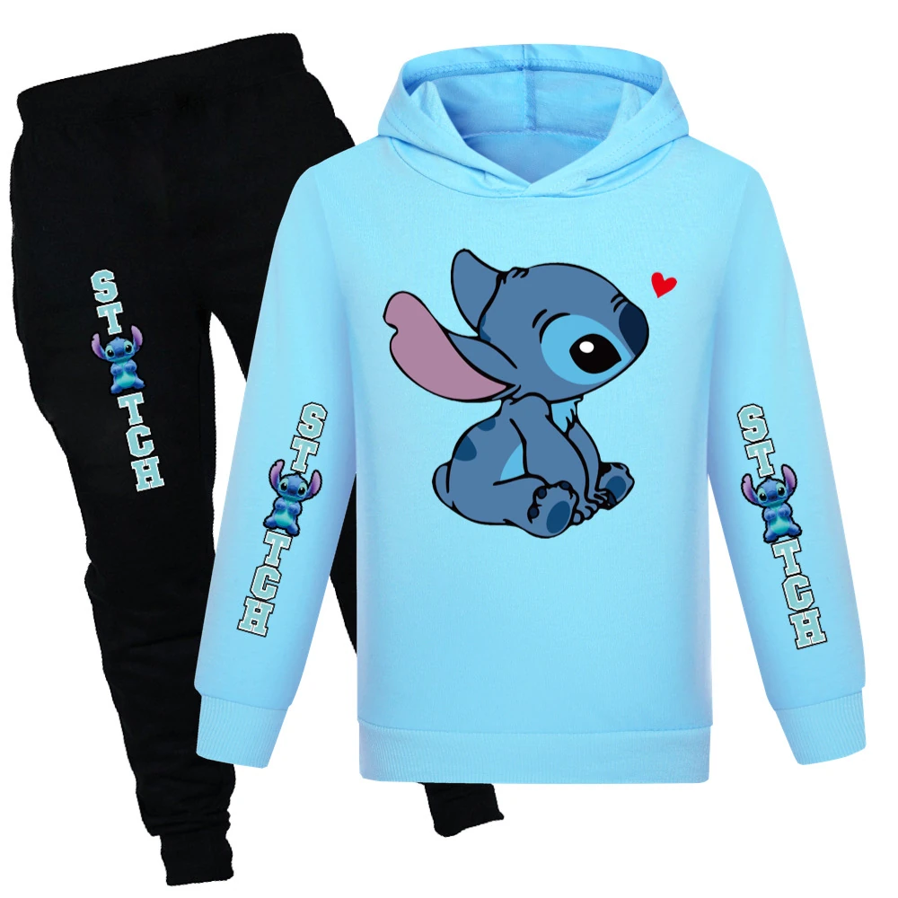 Kids’ Hoodie & Jogger Set — 1309, Style 08 · Light Blue