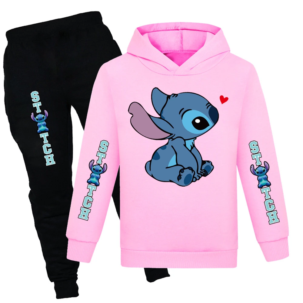 Kids’ Hoodie & Jogger Set — 1309, Style 11 · Pink