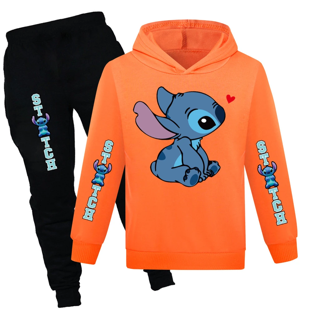 Kids’ Hoodie & Jogger Set — 1309, Style 13 · Orange