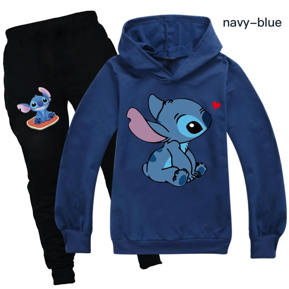 Kids’ Crewneck Sweatshirt & Jogger Set — 1309, Style 09 · Navy