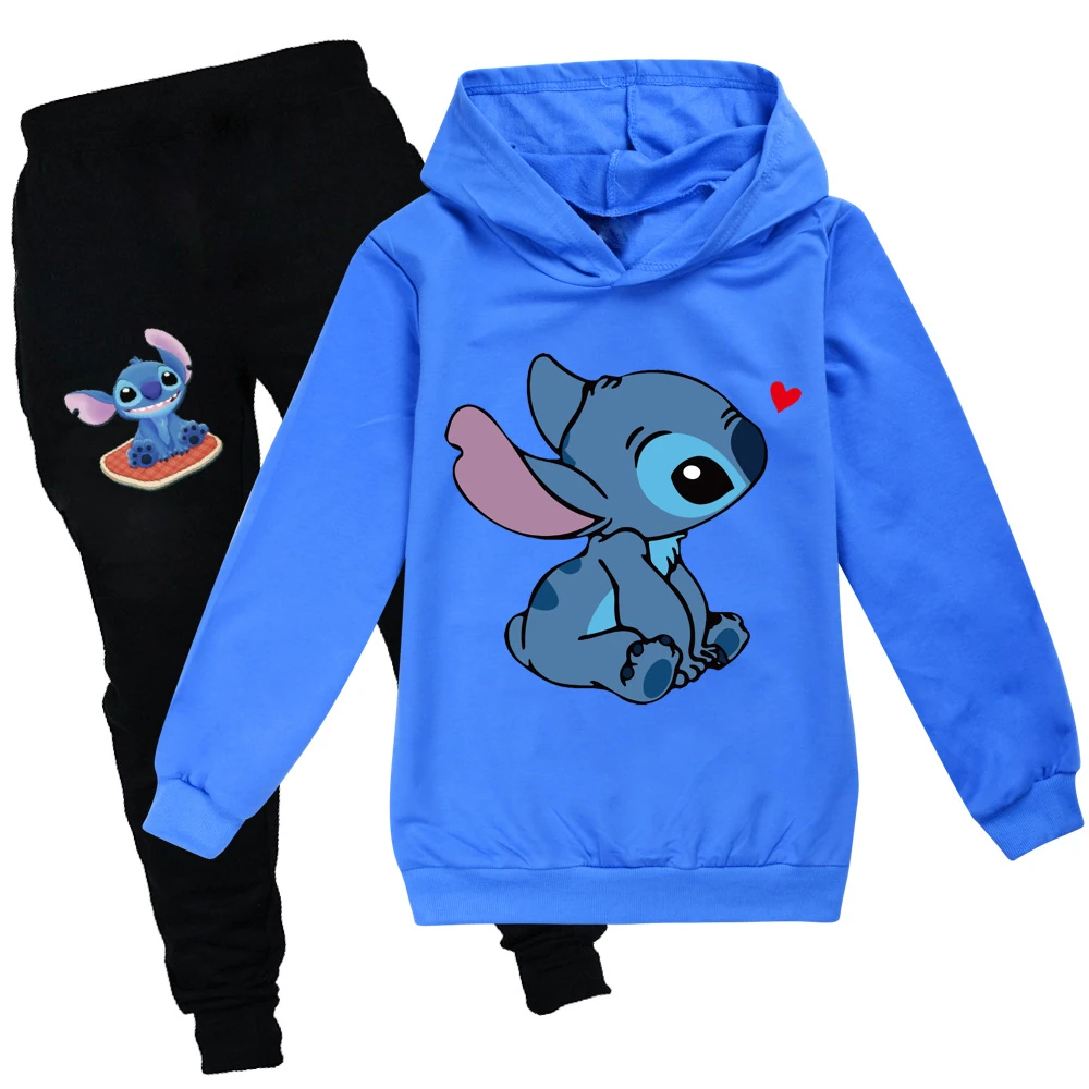 Kids’ Crewneck Sweatshirt & Jogger Set — 1309, Style 10 · Deep Blue