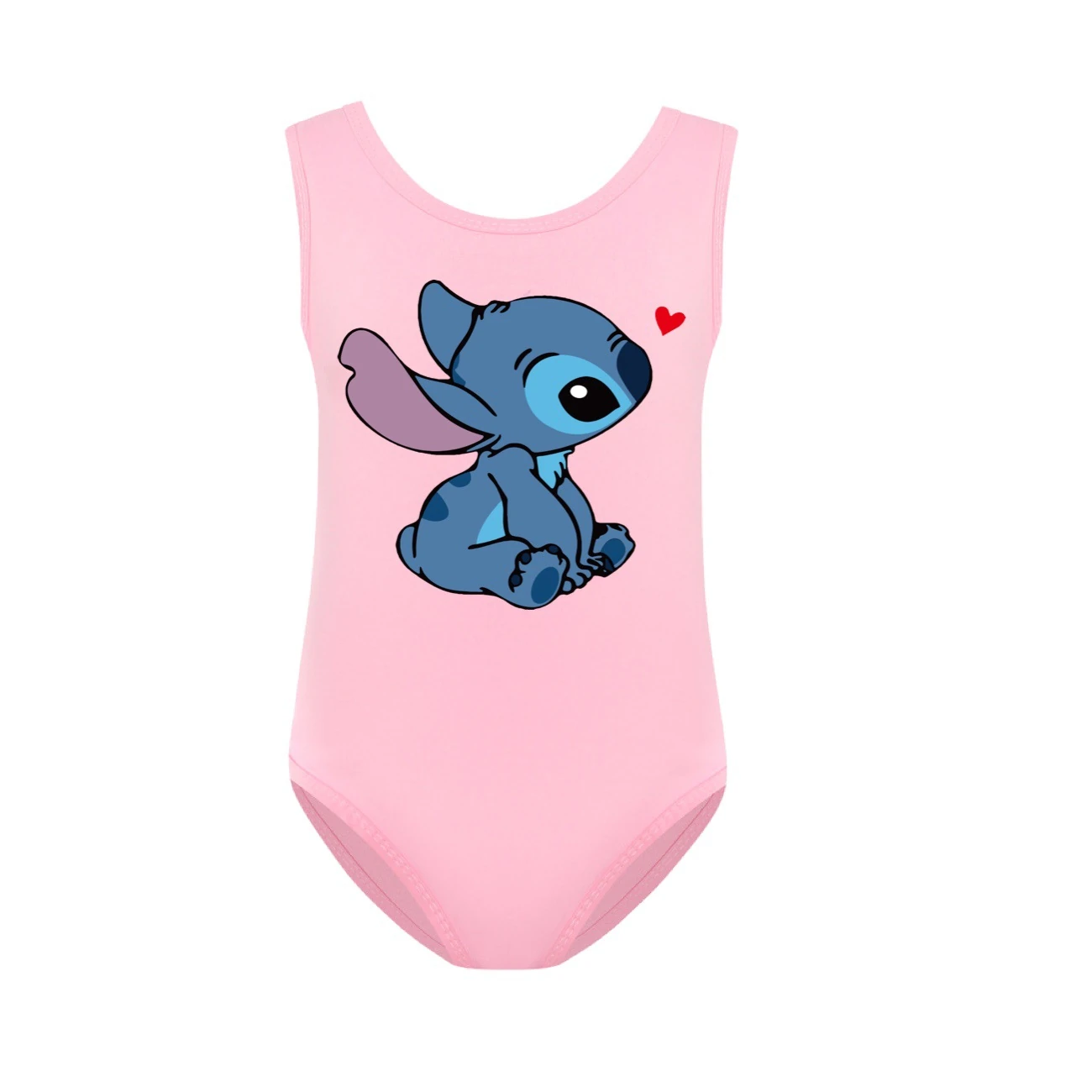 Girls’ One-Piece Swimsuit & Cap Set — 1309, Style 15 · Pink