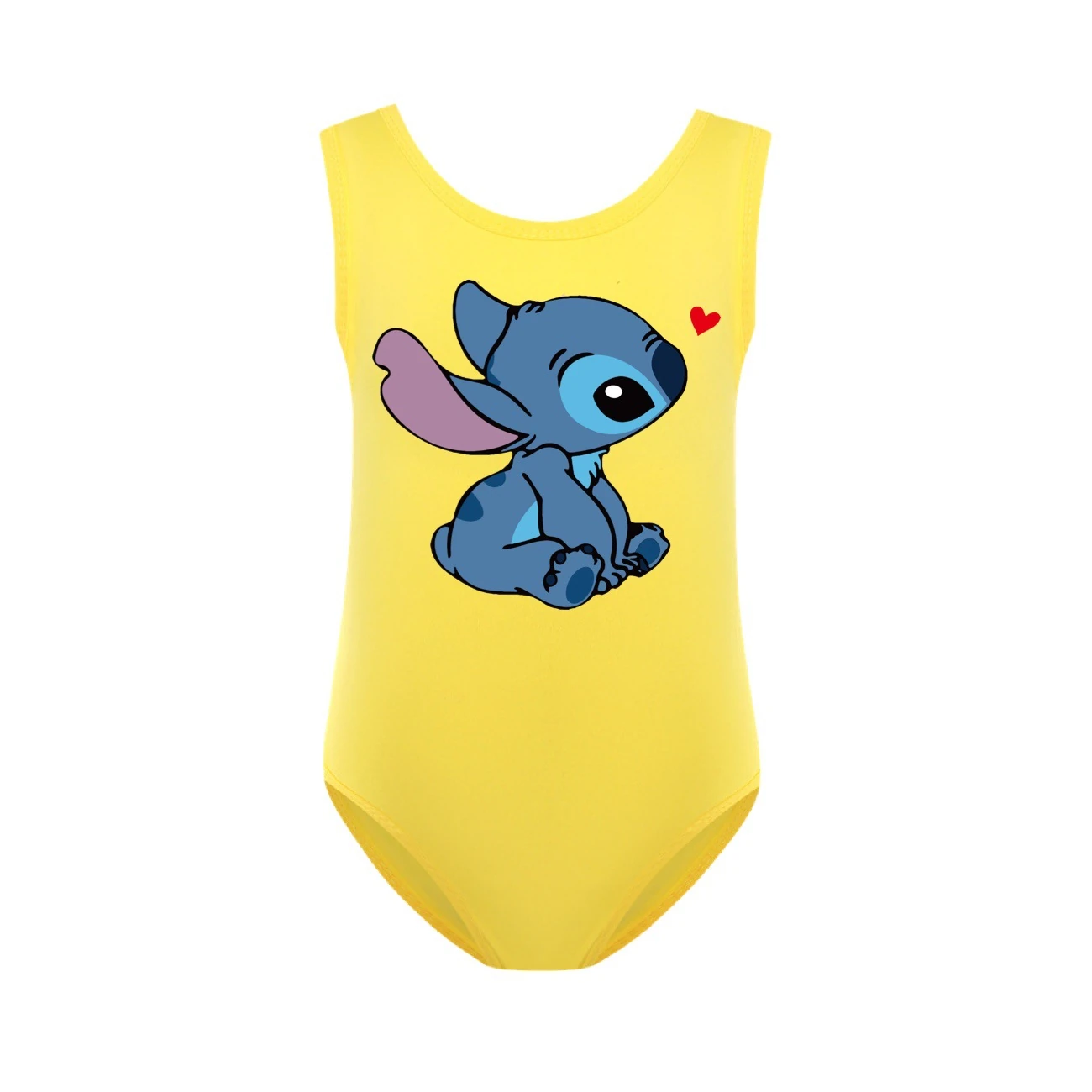 Girls’ One-Piece Swimsuit & Cap Set — 1309, Style 16 · Yellow