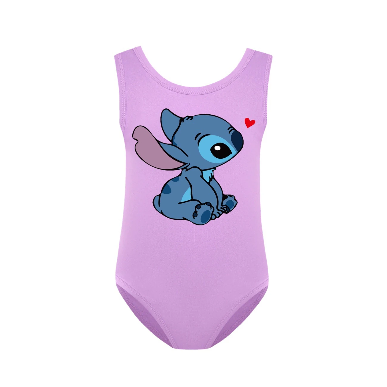 Girls’ One-Piece Swimsuit & Cap Set — 1309, Style 18 · Purple