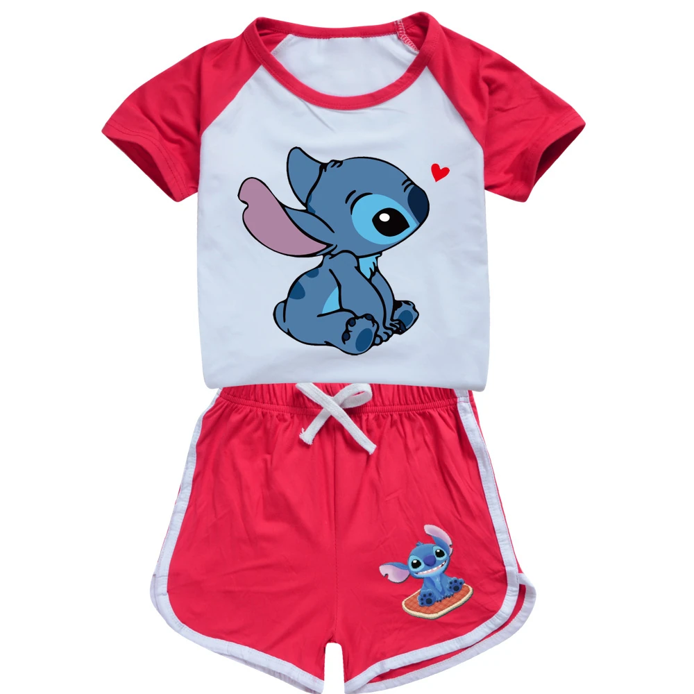 Kids’ Tee & Shorts Active Set — 1309, Style 01 · Set · Red