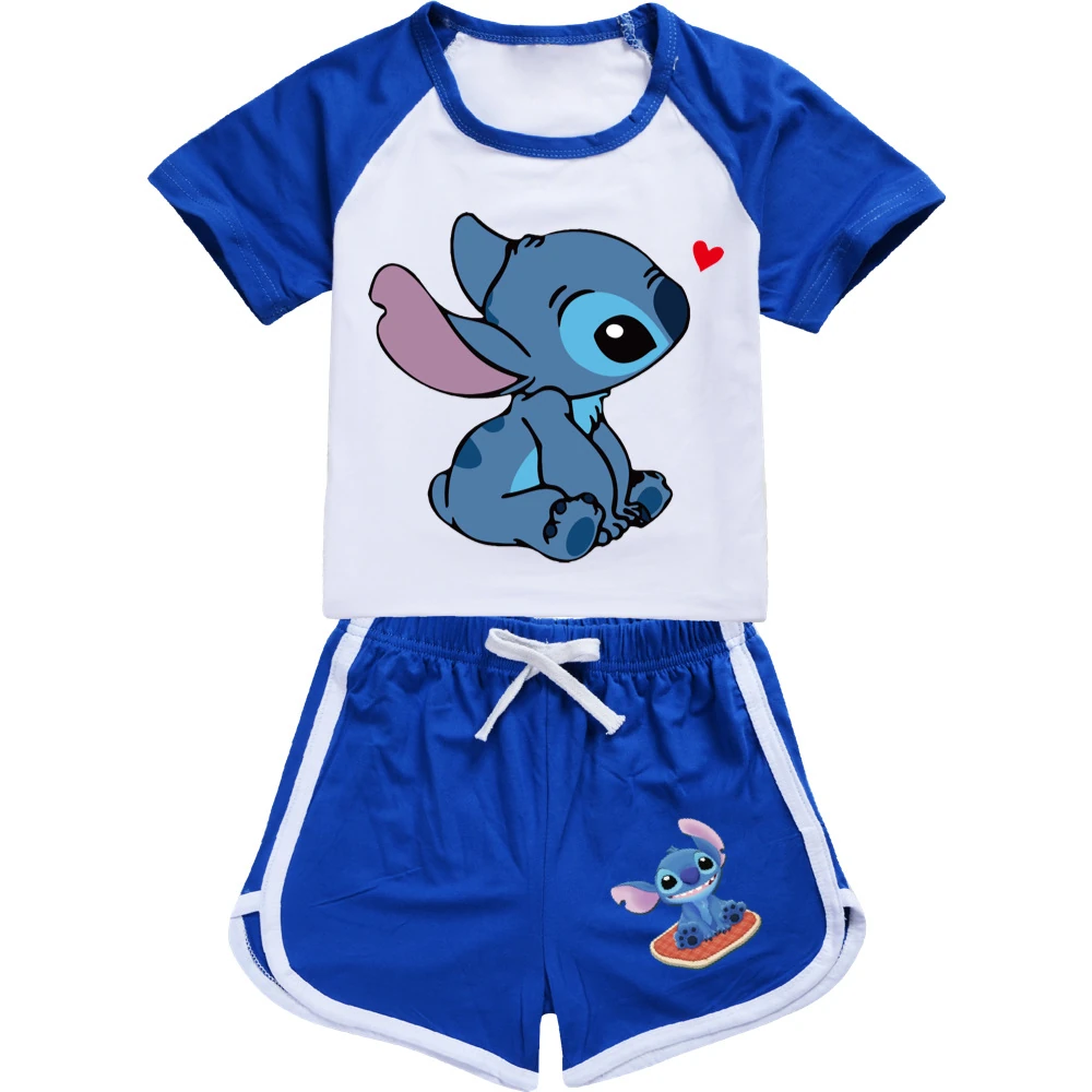 Kids’ Tee & Shorts Active Set — 1309, Style 03 · Set · Blue
