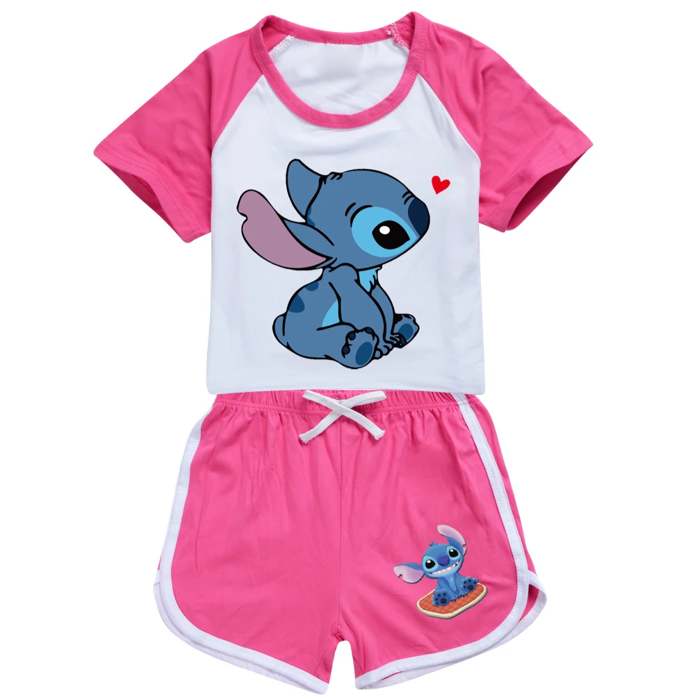 Kids’ Tee & Shorts Active Set — 1309, Style 06 · Set · Rose
