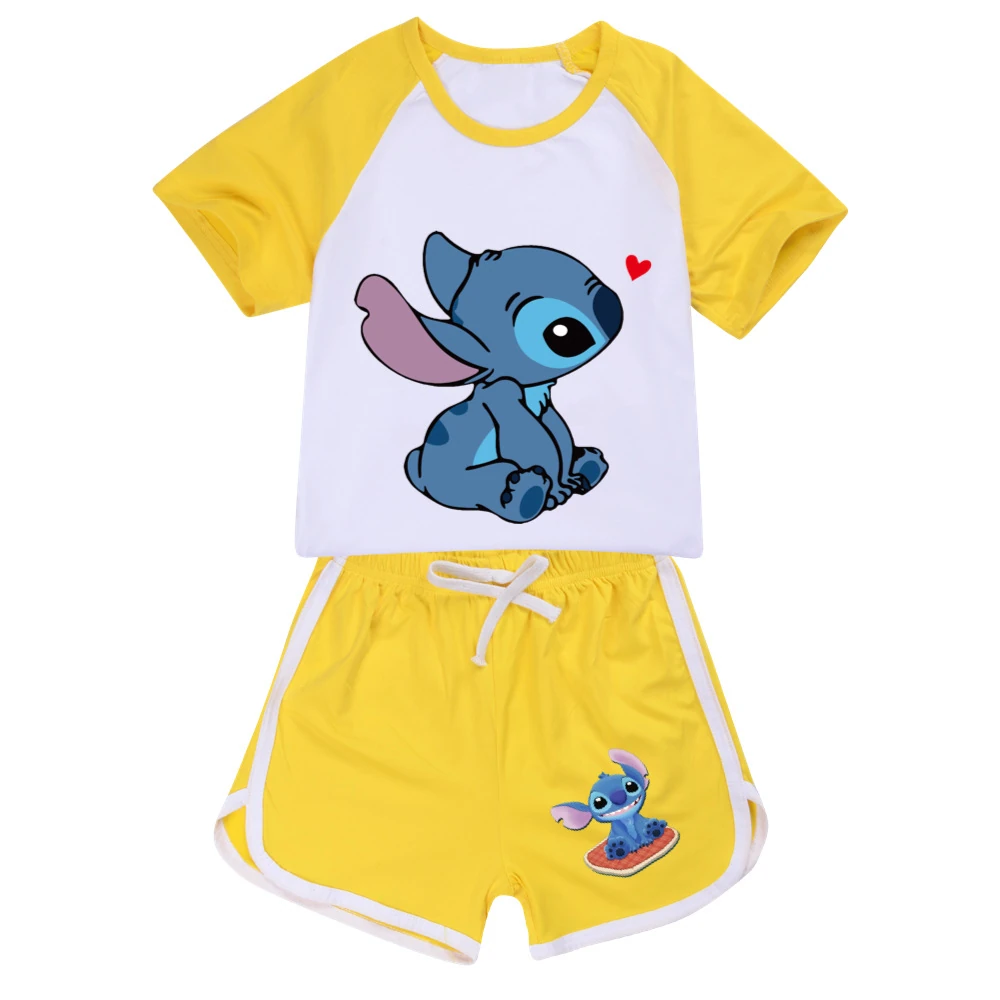 Kids’ Tee & Shorts Active Set — 1309, Style 08 · Set · Yellow