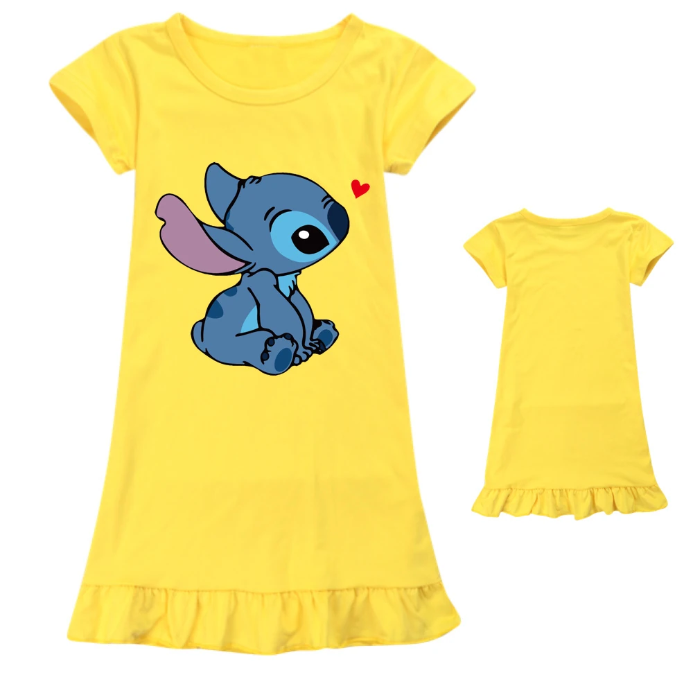 Girls’ Smooth-Knit Lounge Dress — 1309, Style 03 · Yellow