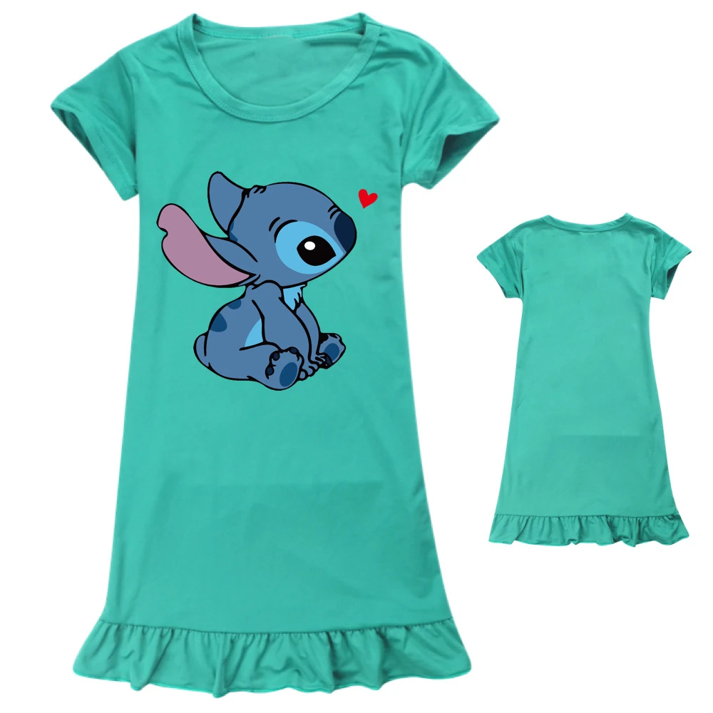 Girls’ Smooth-Knit Lounge Dress — 1309, Style 06 · Green