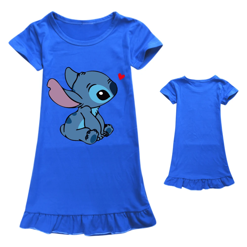 Girls’ Smooth-Knit Lounge Dress — 1309, Style 08 · Deep Blue