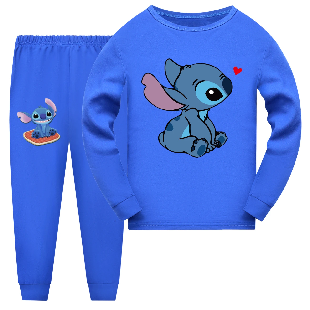 Kids’ Long-Sleeve Lounge Set — 1309, Style 04 · Set · Deep Blue