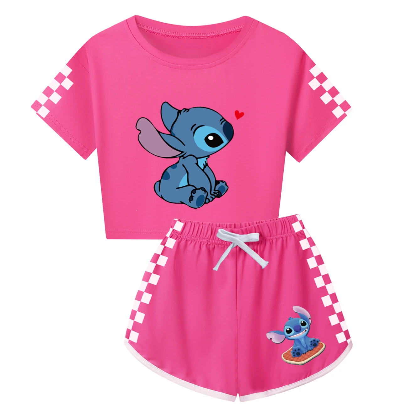 Family Mixed-Sleeve Lounge Set — 1309, Style 03 · Rose