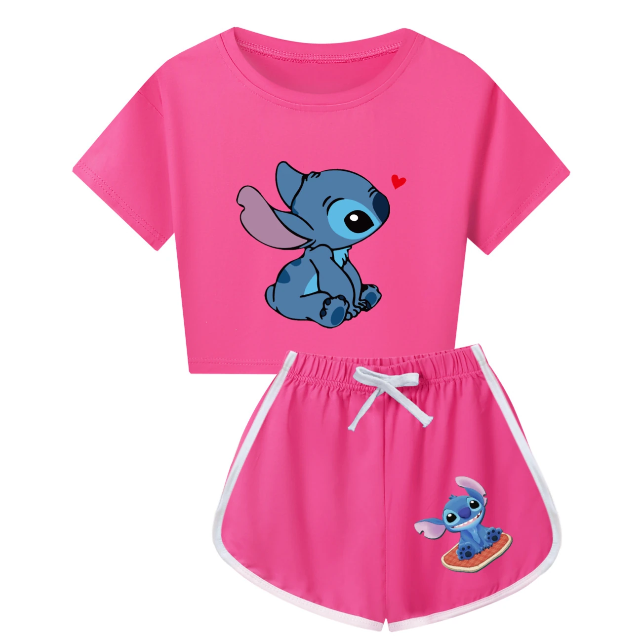 Family Mixed-Sleeve Lounge Set — 1309, Style 18 · Rose
