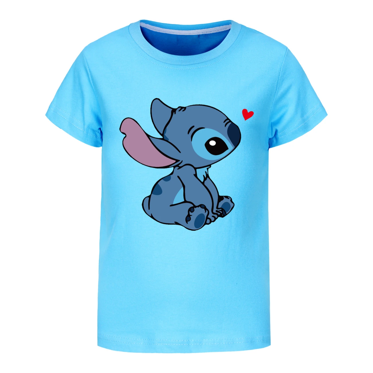 Kids’ Short-Sleeve Graphic Tee — 1309, Style 08 · Light Blue