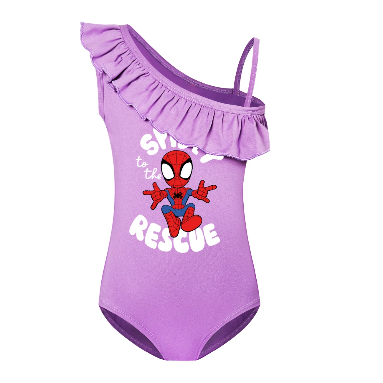 Storybook One-Piece Swimsuit & Cap Set — 3395, Style 23 · Single Piece · Purple