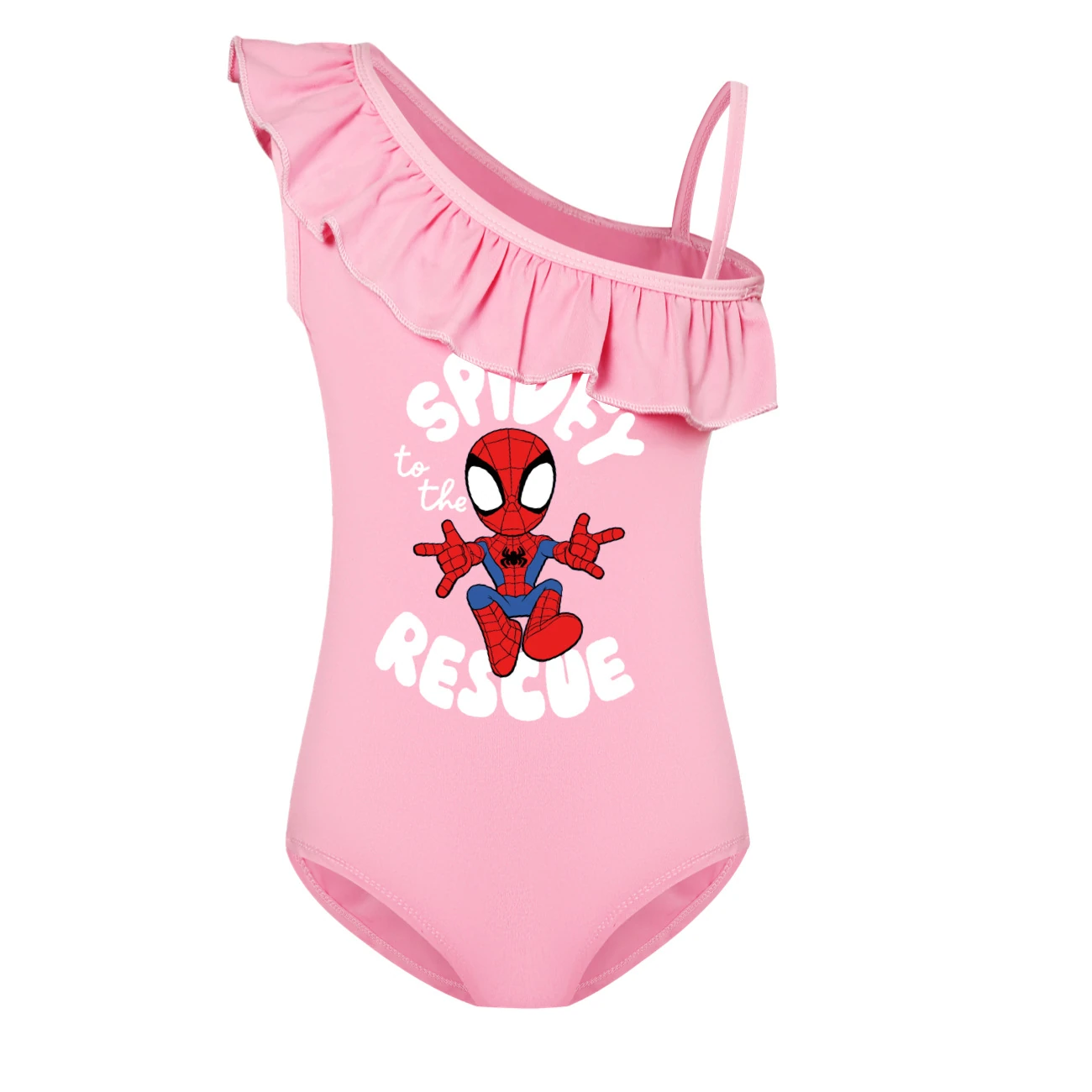 Storybook One-Piece Swimsuit & Cap Set — 3395, Style 24 · Single Piece · Pink