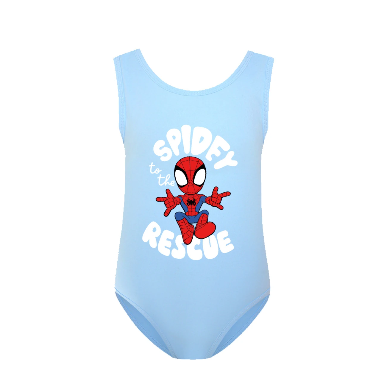 Storybook One-Piece Swimsuit & Cap Set — 3395, Style 31 · Light Blue