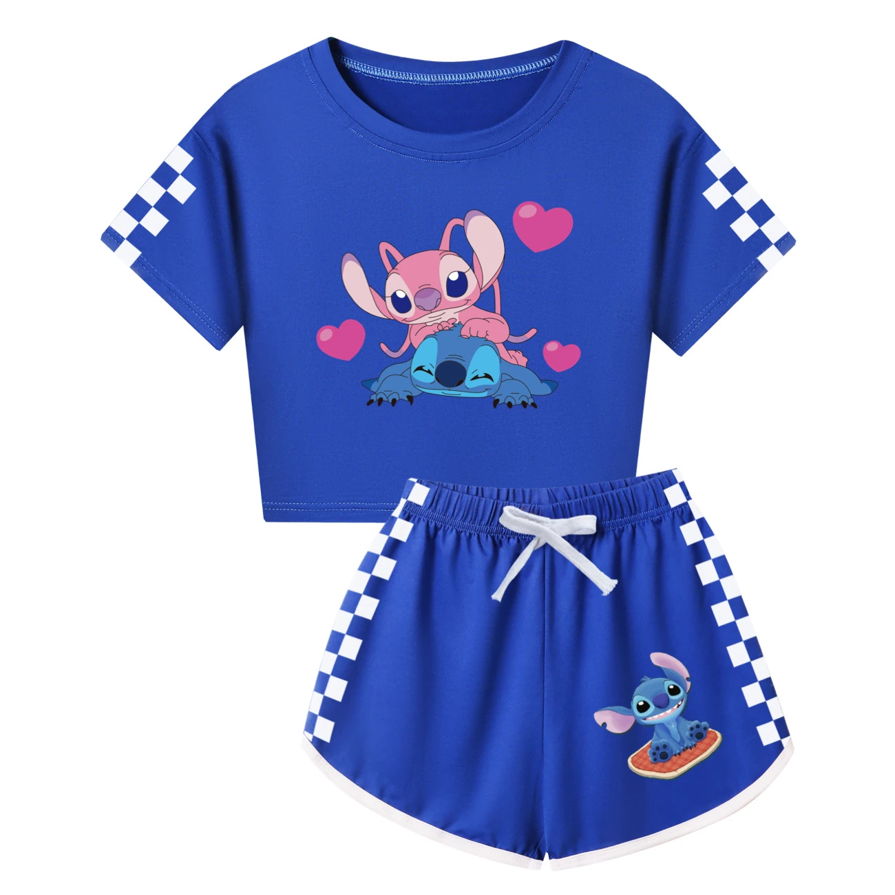 Family Tee & Shorts Set — 3505, Style 08 · Deep Blue