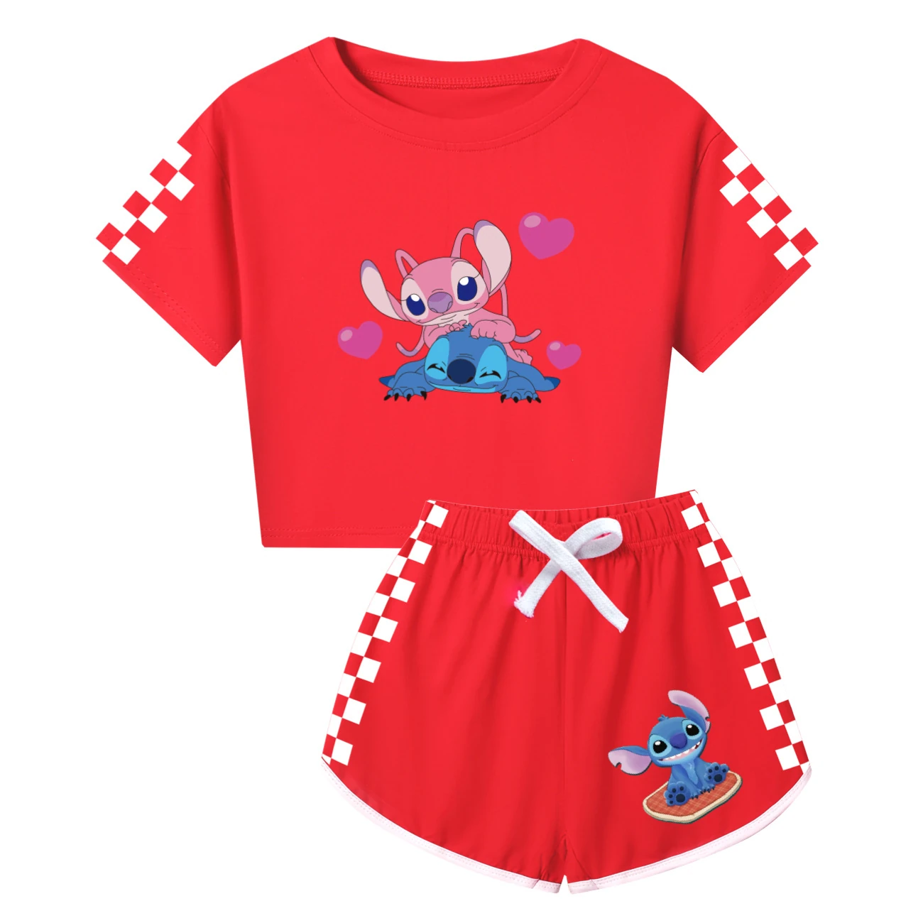 Family Mixed-Sleeve Lounge Collection — 3505, Style 01 · Red