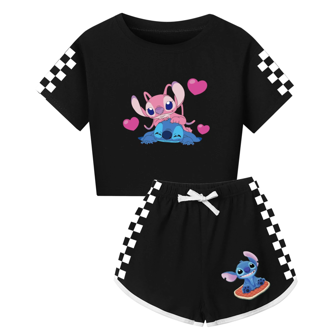 Family Mixed-Sleeve Lounge Collection — 3505, Style 05 · Black