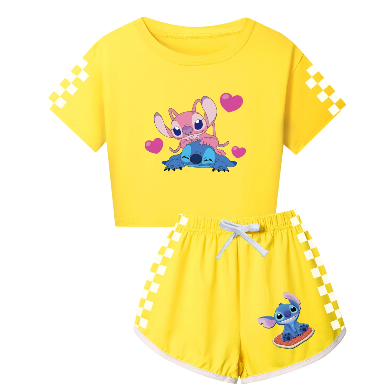Family Mixed-Sleeve Lounge Collection — 3505, Style 07 · Yellow
